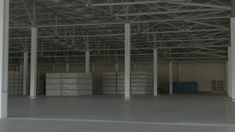 Unloading goods from a train, logistics, hangar Stock Footage 115048462