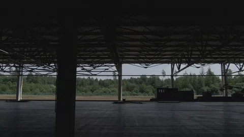 Unloading goods from a train, logistics, hangar Stock Footage 115048551