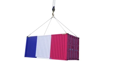 Unloading (loading) of a transport container Stock Footage 283181147