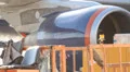 The unloading luggage from the plane. HD Footage
