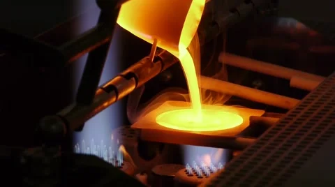 Unloading of melting pot Stock Footage 46068359