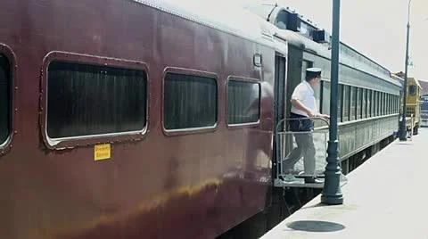Unloading Passenger Train Stock Footage 11491364