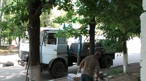 Unloading Paving Timelapse Stock Footage 8664019