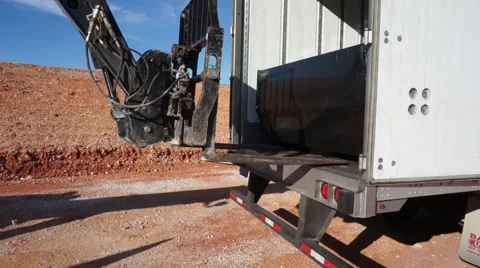 Unloading truck load Stock Footage 42115497
