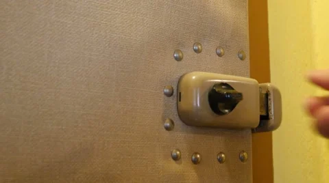Unlock and Lock the Door Stock Footage 47517743