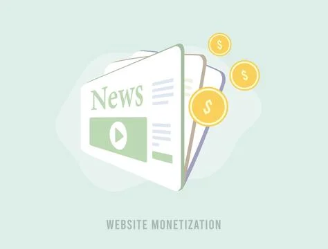 Unlock blog monetization potential with subscription-based content, affiliate Stock Illustration