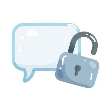 Unlock chat Stock Illustration