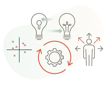 Unlock Creative Potential using AI and Machine Learning Models - Stock Illu.. Stock Illustration