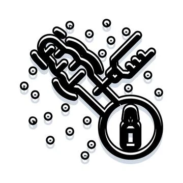 Unlock digital security concept with key and lock Stock Illustration