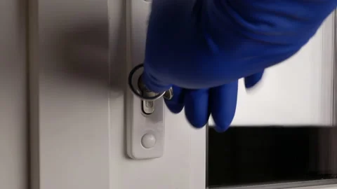 Unlock the door Stock Footage 147075830