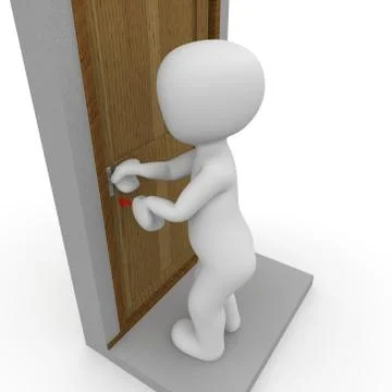 Unlock door Stock Illustration