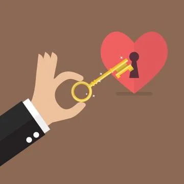 Unlock the heart Stock Illustration