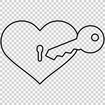 Unlock heart Stock Illustration