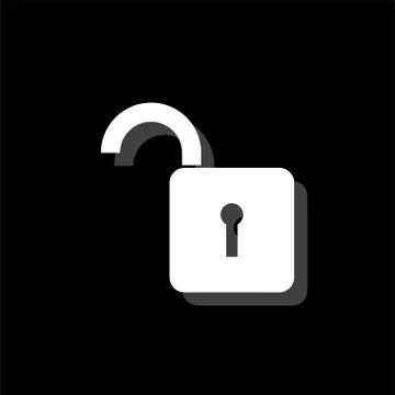 Unlock icon icon flat Illustrazione stock