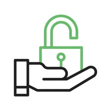 Unlock Icon Image. Stock Illustration