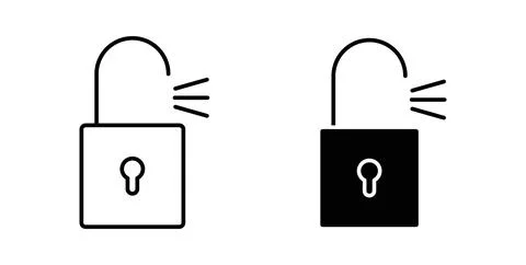 Unlock icon symbol. Flat Vector illustration イラスト素材