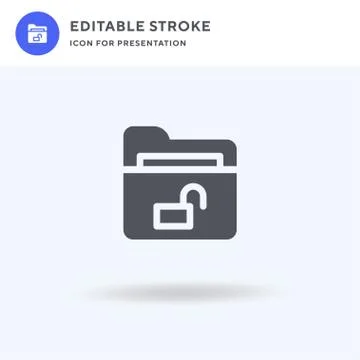 Unlock icon vector, filled flat sign, solid pictogram isolated on white, logo Stock-Illustration