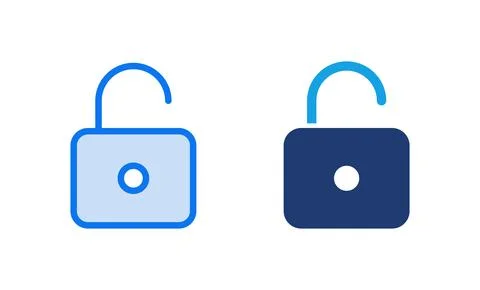 Unlock icon vector illustration. Unlock sign and symbol. unlocked padlock ico Stock Illustration