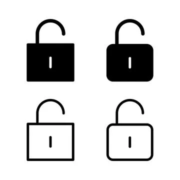 Unlock icon vector illustration. Unlock sign and symbol. unlocked padlock ico Illustration
