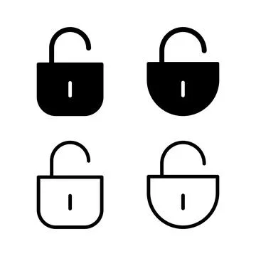 Unlock icon vector illustration. Unlock sign and symbol. unlocked padlock ico Illustration