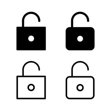 Unlock icon vector illustration. Unlock sign and symbol. unlocked padlock ico Illustration