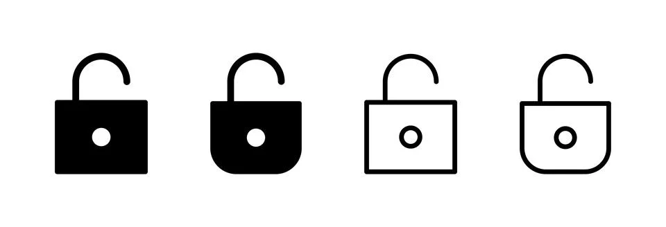 Unlock icon vector illustration. Unlock sign and symbol. unlocked padlock ico Stock Illustration