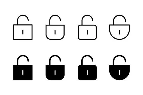Unlock icon vector illustration. Unlock sign and symbol. unlocked padlock ico Illustrazione stock