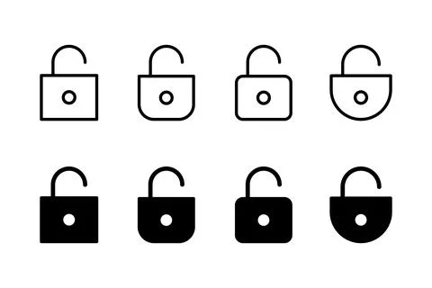 Unlock icon vector illustration. Unlock sign and symbol. unlocked padlock ico Stockillustratie