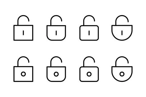 Unlock icon vector illustration. Unlock sign and symbol. unlocked padlock ico Stock Illustration