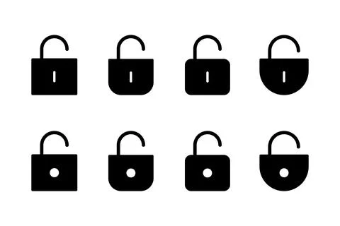 Unlock icon vector illustration. Unlock sign and symbol. unlocked padlock ico Stock Illustration