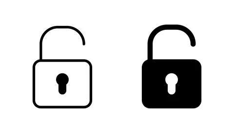 Unlock icon vector. Unlock sign and symbol. unlocked padlock icon Stock Illustration