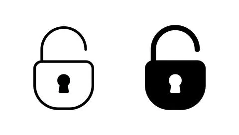 Unlock icon vector. Unlock sign and symbol. unlocked padlock icon Stock Illustration