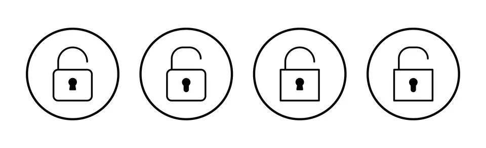 Unlock icon vector. Unlock sign and symbol. unlocked padlock icon Stock Illustration
