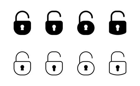 Unlock icon vector. Unlock sign and symbol. unlocked padlock icon Stockillustratie