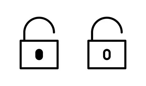 Unlock icon vector. unlocked padlock icon. unlock password Stock Illustration