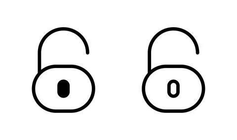 Unlock icon vector. unlocked padlock icon. unlock password Illustrazione stock
