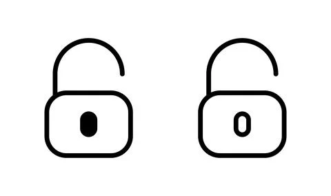 Unlock icon vector. unlocked padlock icon. unlock password Stock Illustration