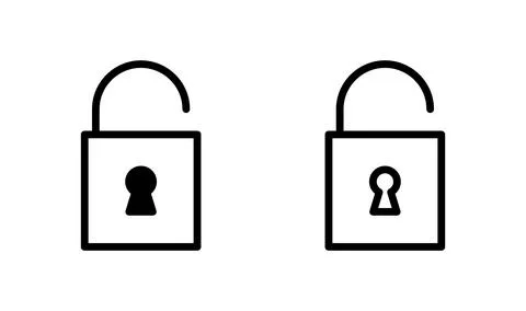 Unlock icon vector. unlocked padlock icon. unlock password Stock Illustration