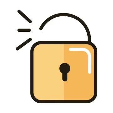 Unlock internet web technology interface line and fill style icon 스톡 일러스트