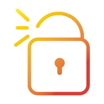 Unlock internet web technology interface gradient style icon Stockillustratie
