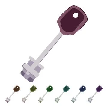 Unlock key vector cartoon graphic イラスト素材
