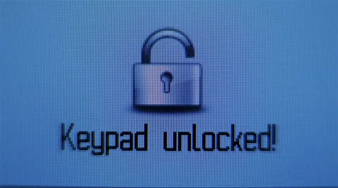 Unlock the keypad Stock Footage 43595259
