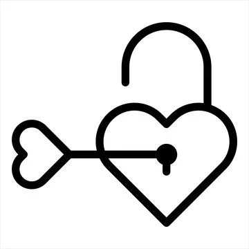 Unlock line icon vector illustration isolated on white background Stock Illustration