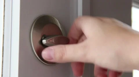 Unlock-lock door Video stock 40702903