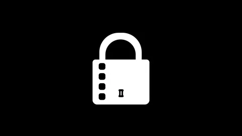 Unlock to Lock Security Animation Video stock 314298352
