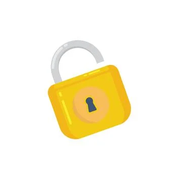 Unlock padlock vector element concept design template Stock Illustration