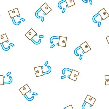 Unlock padlock vector seamless pattern Illustration