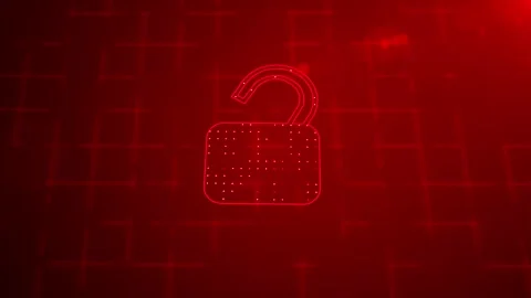 Unlock Password Animation. Data Breach. Cyber Security. Data Leaks Vidéo 271151153