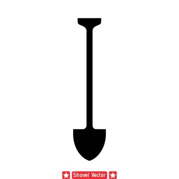 Unlock the Potential of Your Projects  Shovel Vector Silhouette for Graphic.. Stock Illustration