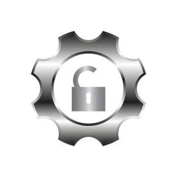 Unlock settings. icon. vector design Stock Illustration